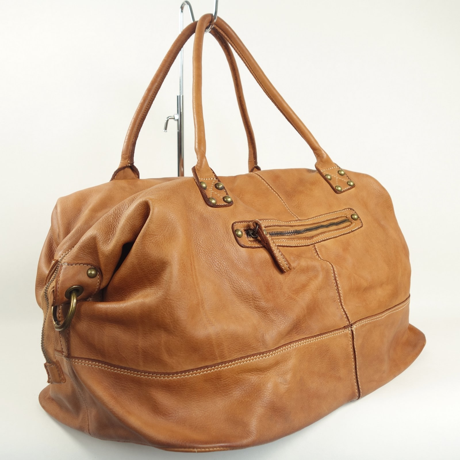 Collection Esprit Cuir LORENZO sac voyage cuir naturel