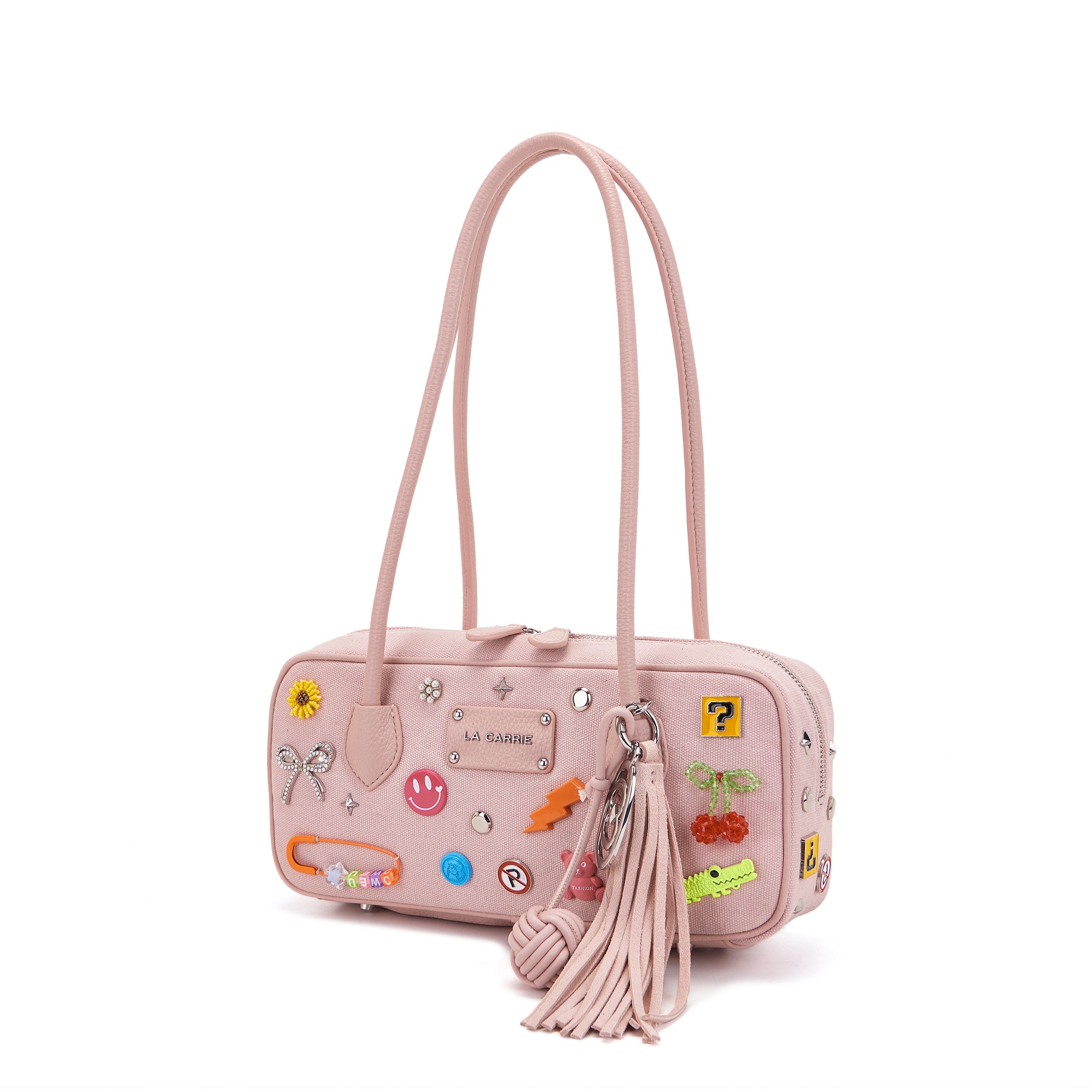 La Carrie Pins sac à main tissu rose 30x9x14 pins
