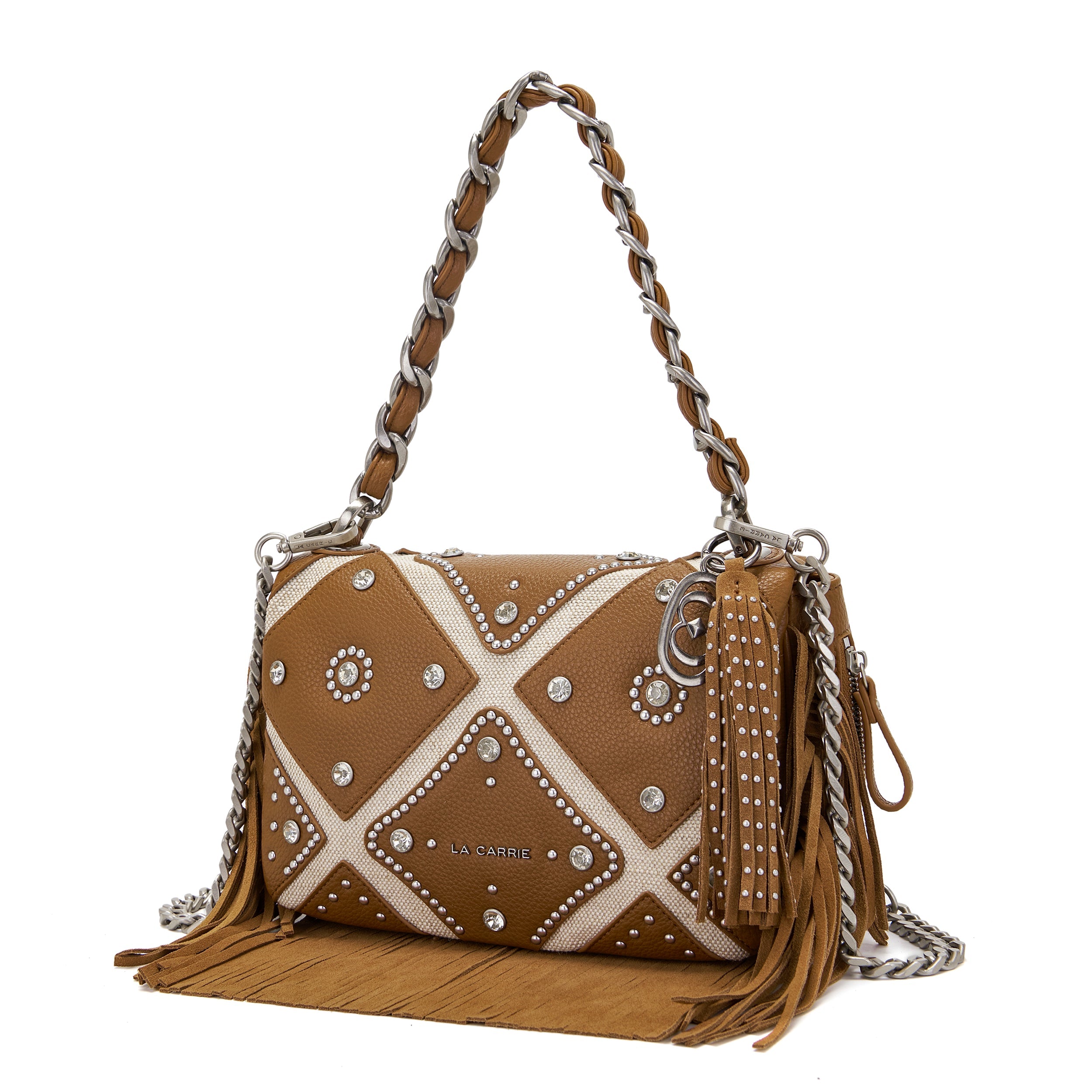 La Carrie Isabel Butterfly sac épaule cognac 32x13x19 cm