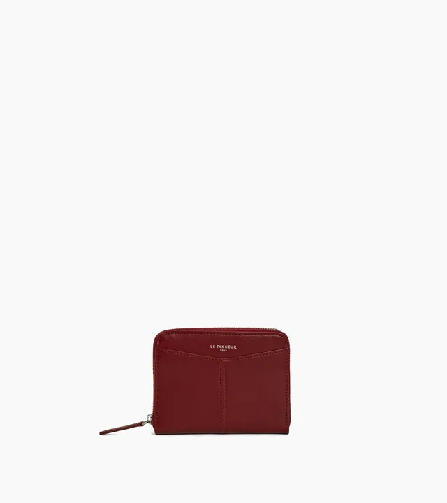 Le Tanneur Charlotte porte-monnaie zippé cuir revolution red