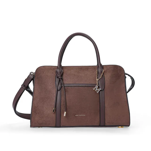 MAC ALYSTER DUNEA sac à main chocolat bandoulière 36 cm
