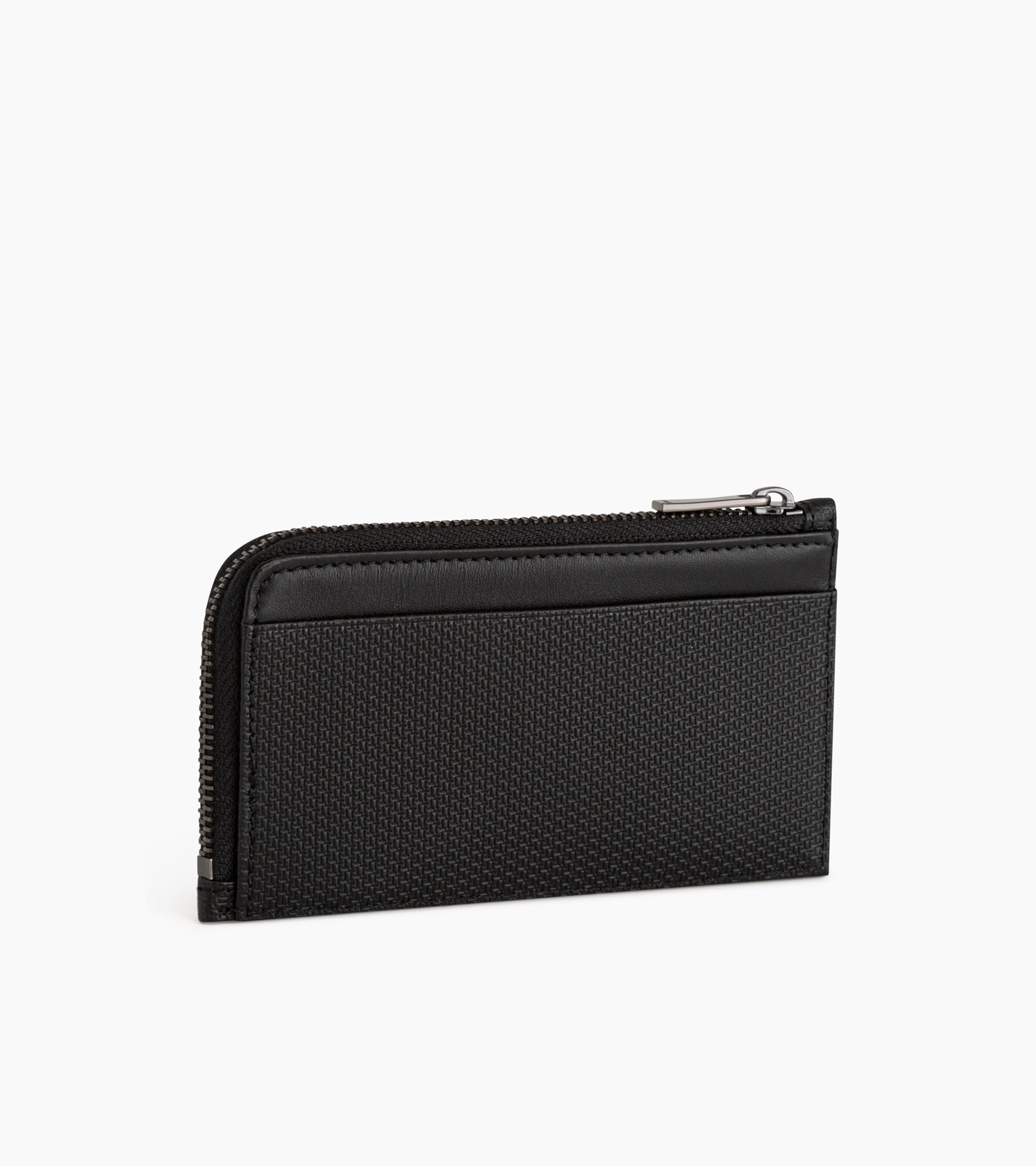 Le Tanneur Emile porte-cartes cuir noir zippé