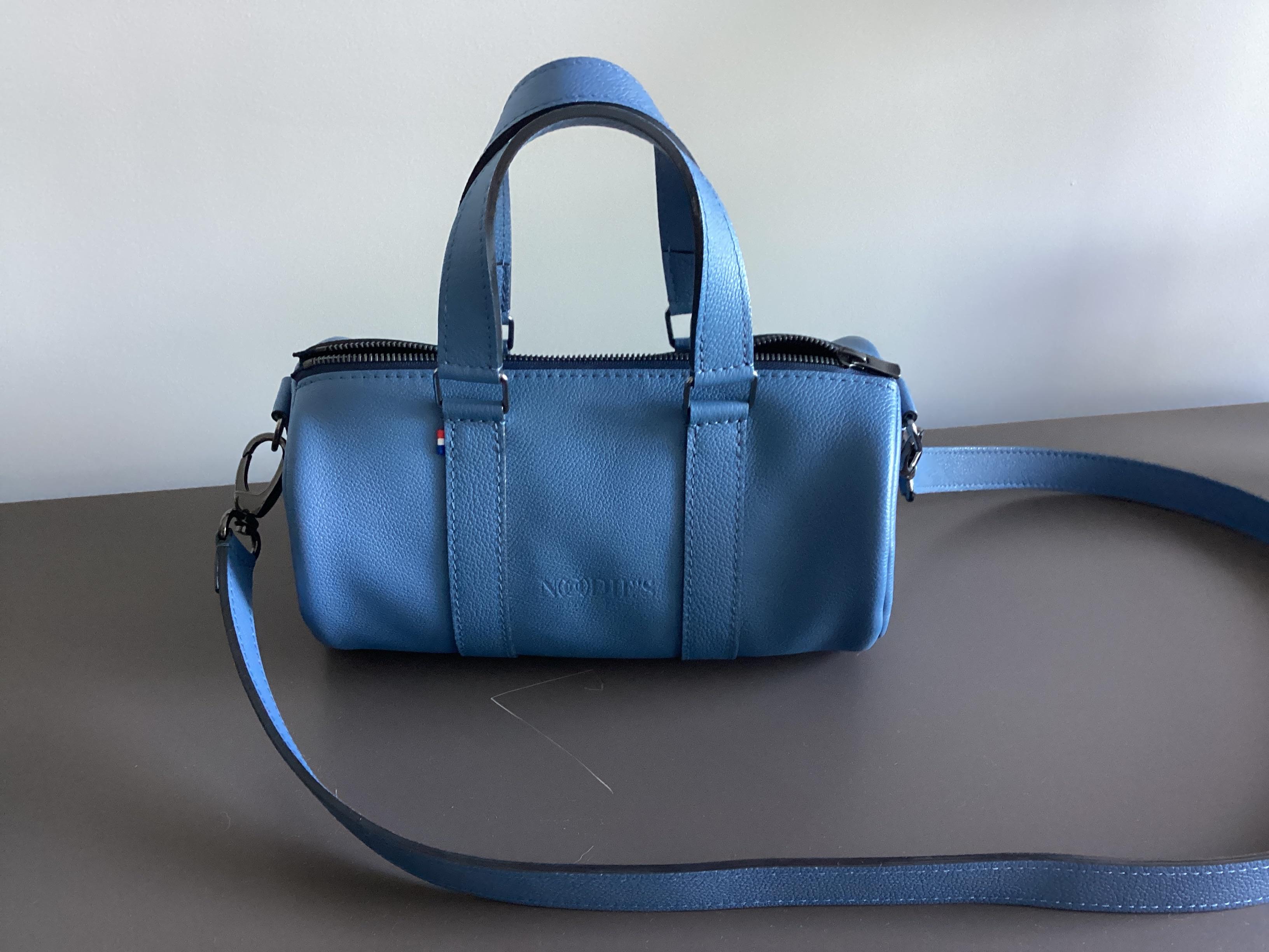 Nodie's Jim sac bowling cuir bleu denim grainé