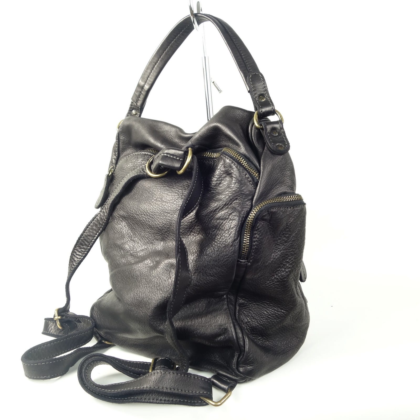 Collection Esprit Cuir Milo sac à dos cuir noir vintage