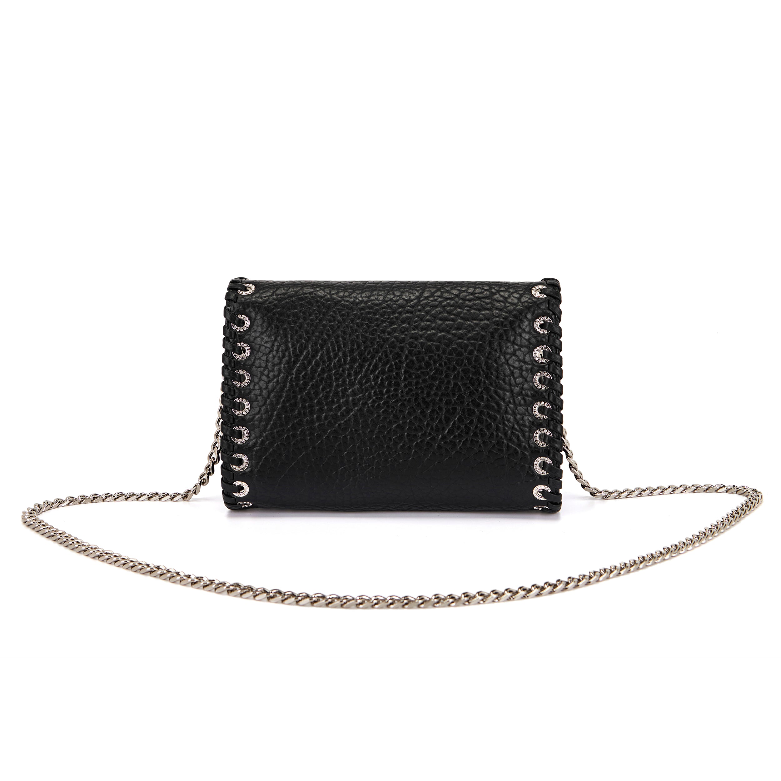 La Carrie Capsule sac bandoulière noir PU œillets