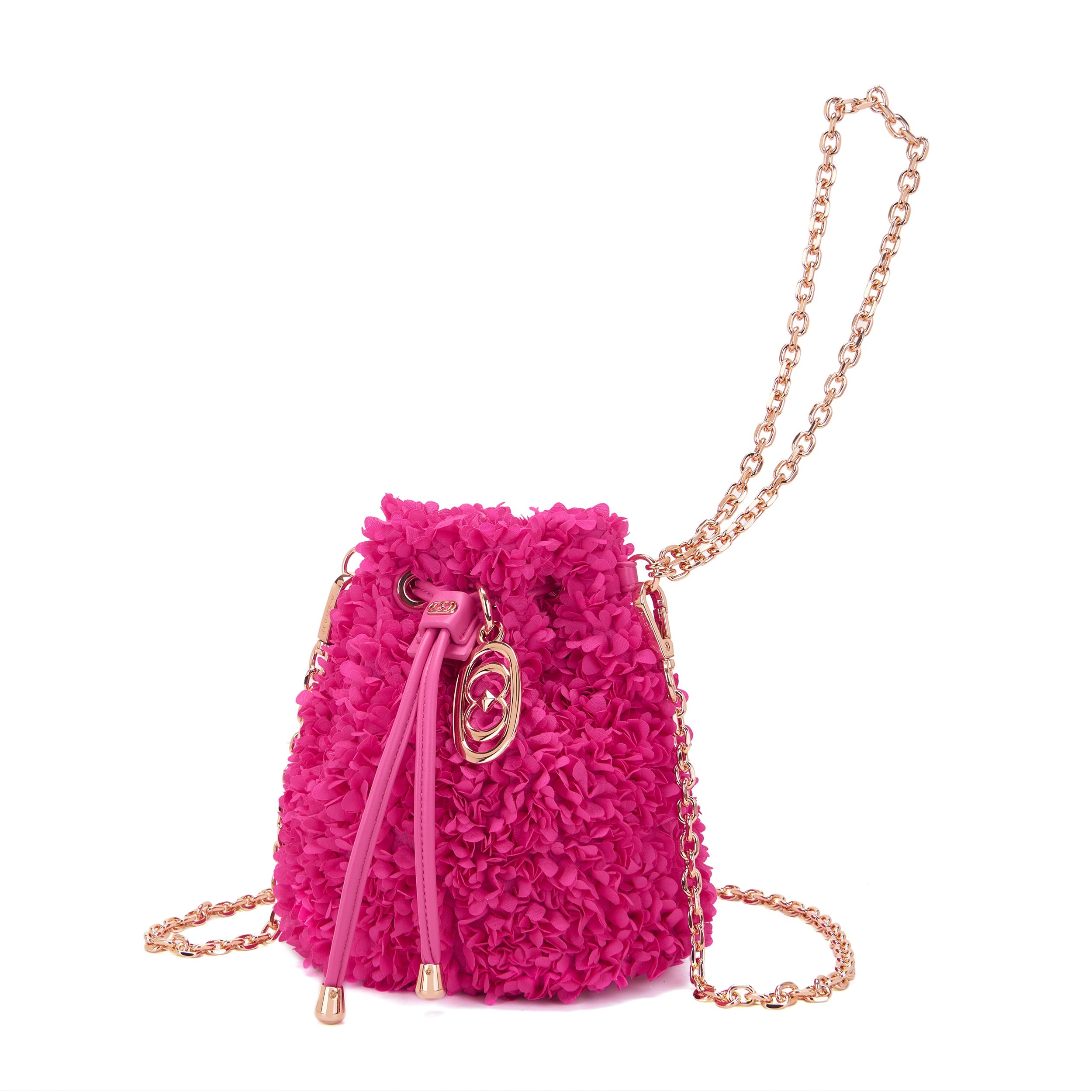 La Carrie Secchiello Night Edition sac seau fuxia floral