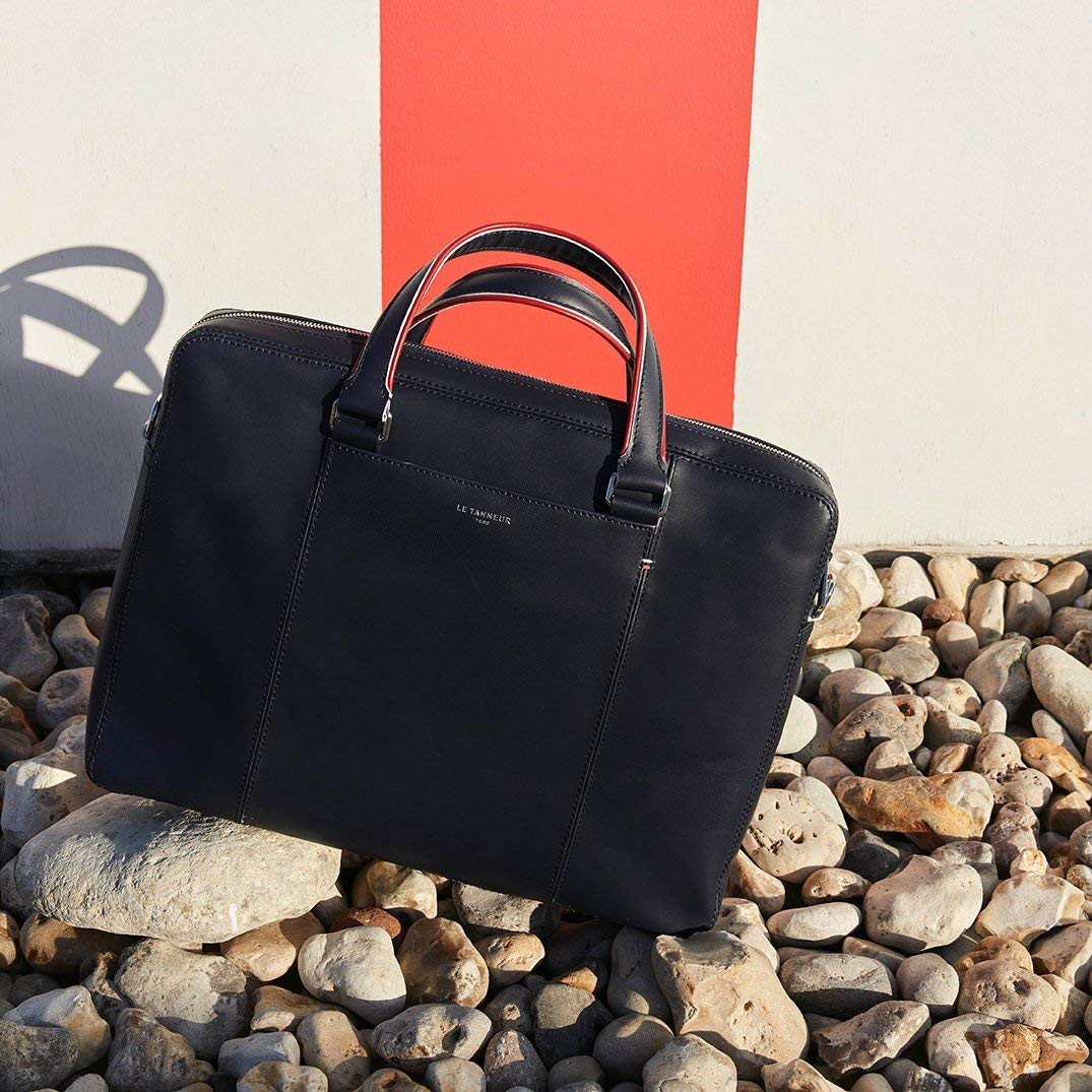 Le Tanneur Martin porte-documents slim 14" cuir lisse 38x29