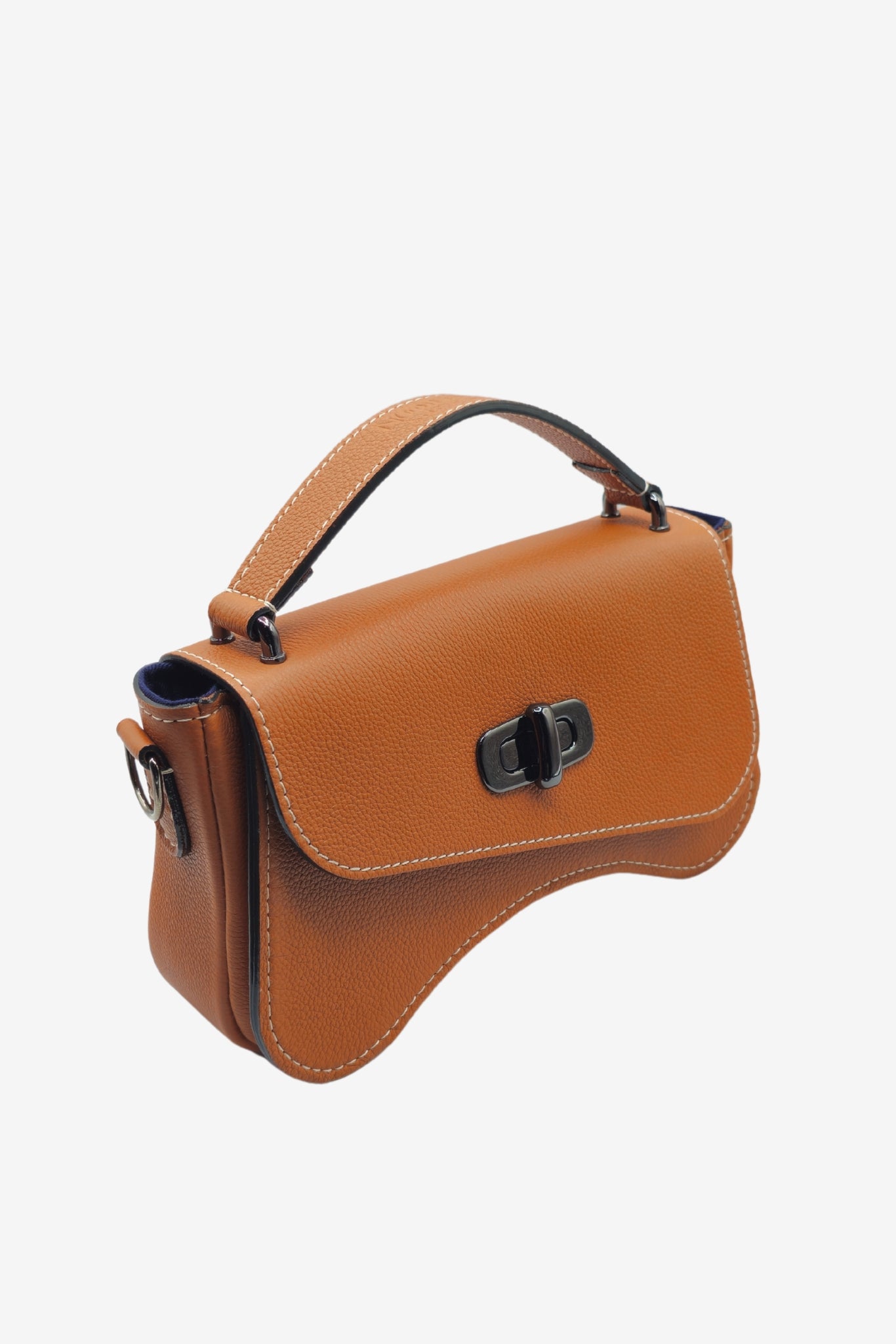Nodie's L'iconique sac baguette cuir terracotta grainé