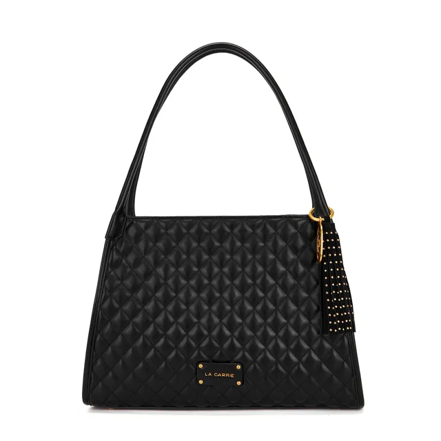 La Carrie Touchy sac cabas noir 46x14x25cm matelassé