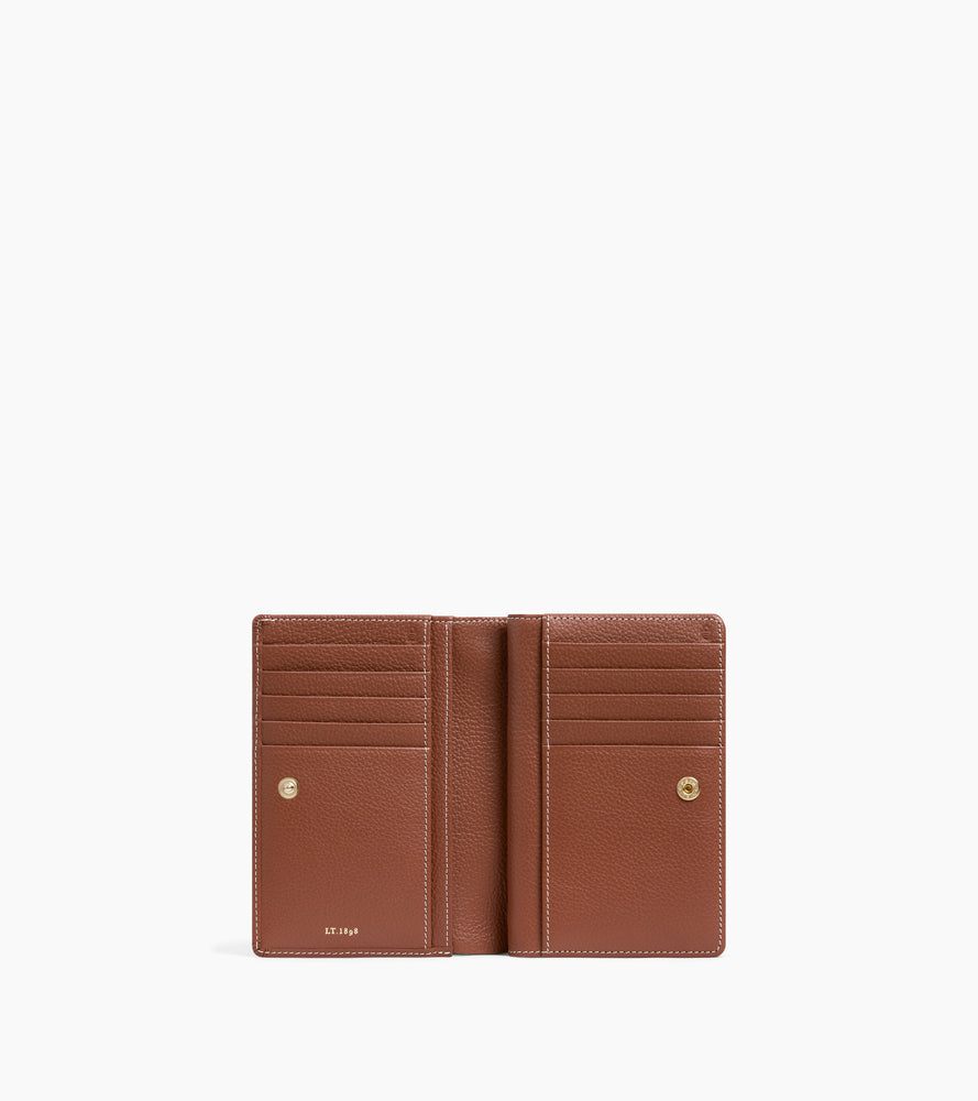 Le Tanneur Ella portefeuille cuir grainé marron RFID femme