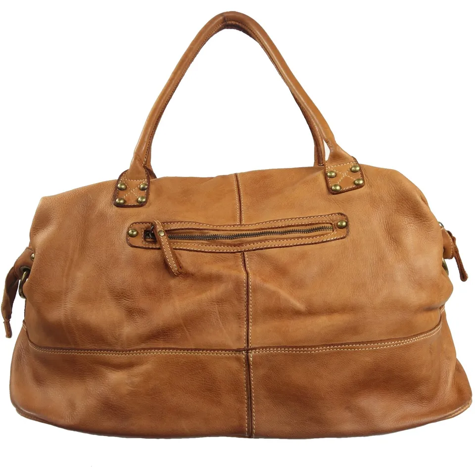 Collection Esprit Cuir LORENZO sac voyage cuir naturel
