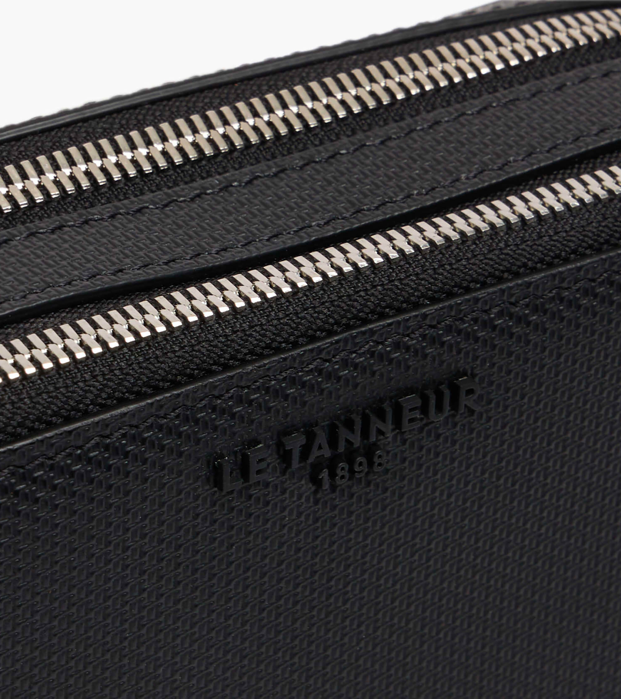 Le Tanneur Emile petite sacoche cuir noir 2 compartiments