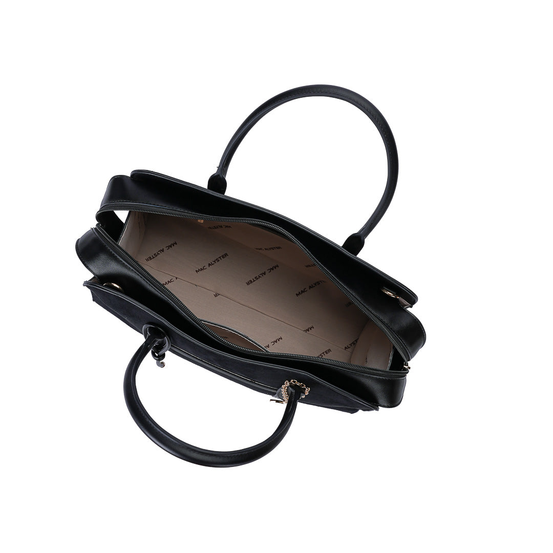 MAC ALYSTER DUNEA sac à main chocolat bandoulière 36 cm