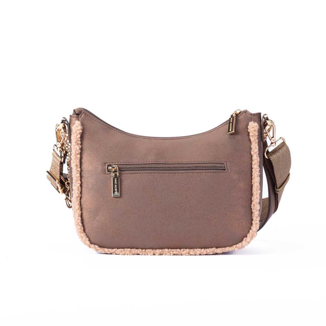 Mac Alyster Ambre sac trotteur bronze fourrure
