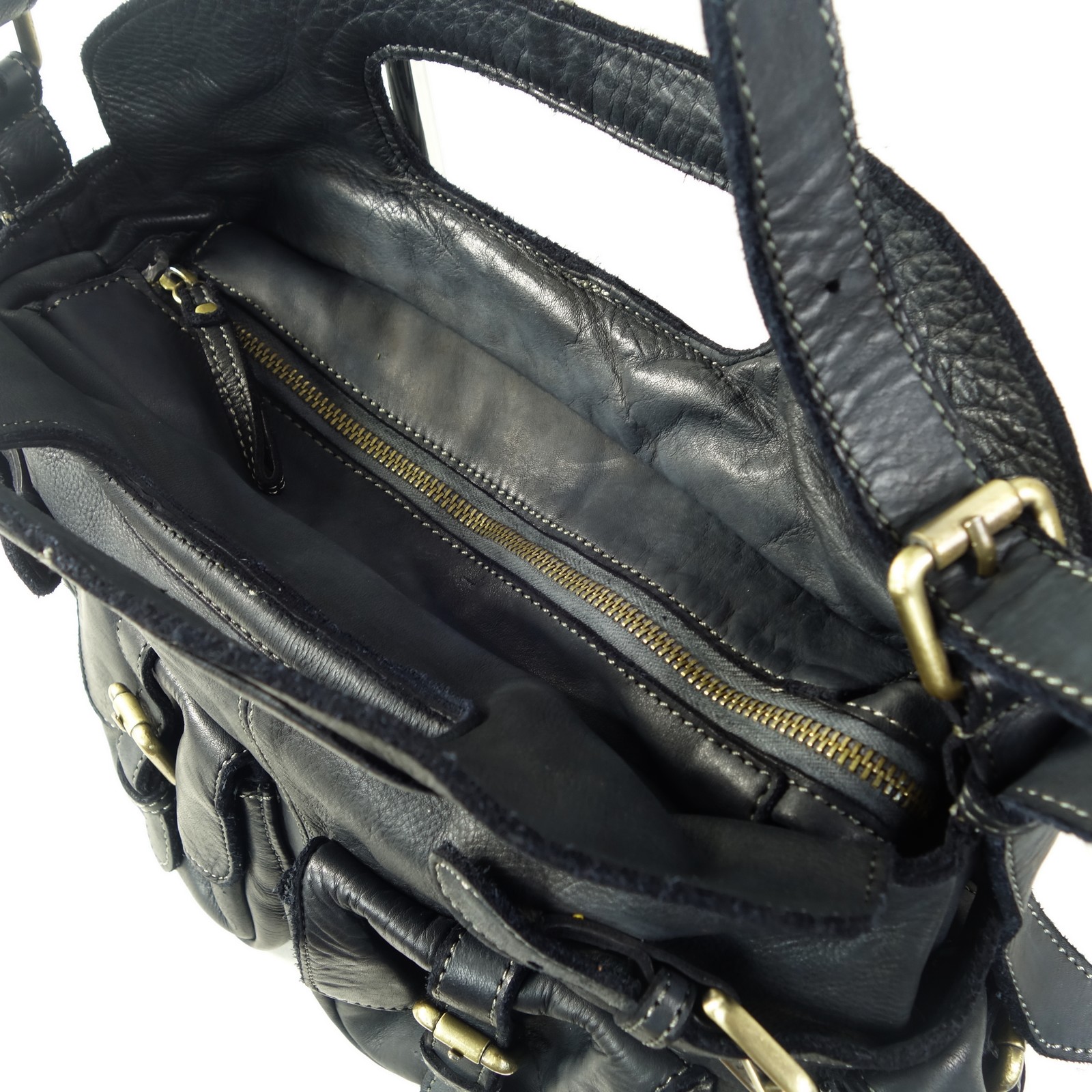 Collection Esprit Cuir Sac épaule Tina cuir noir vintage