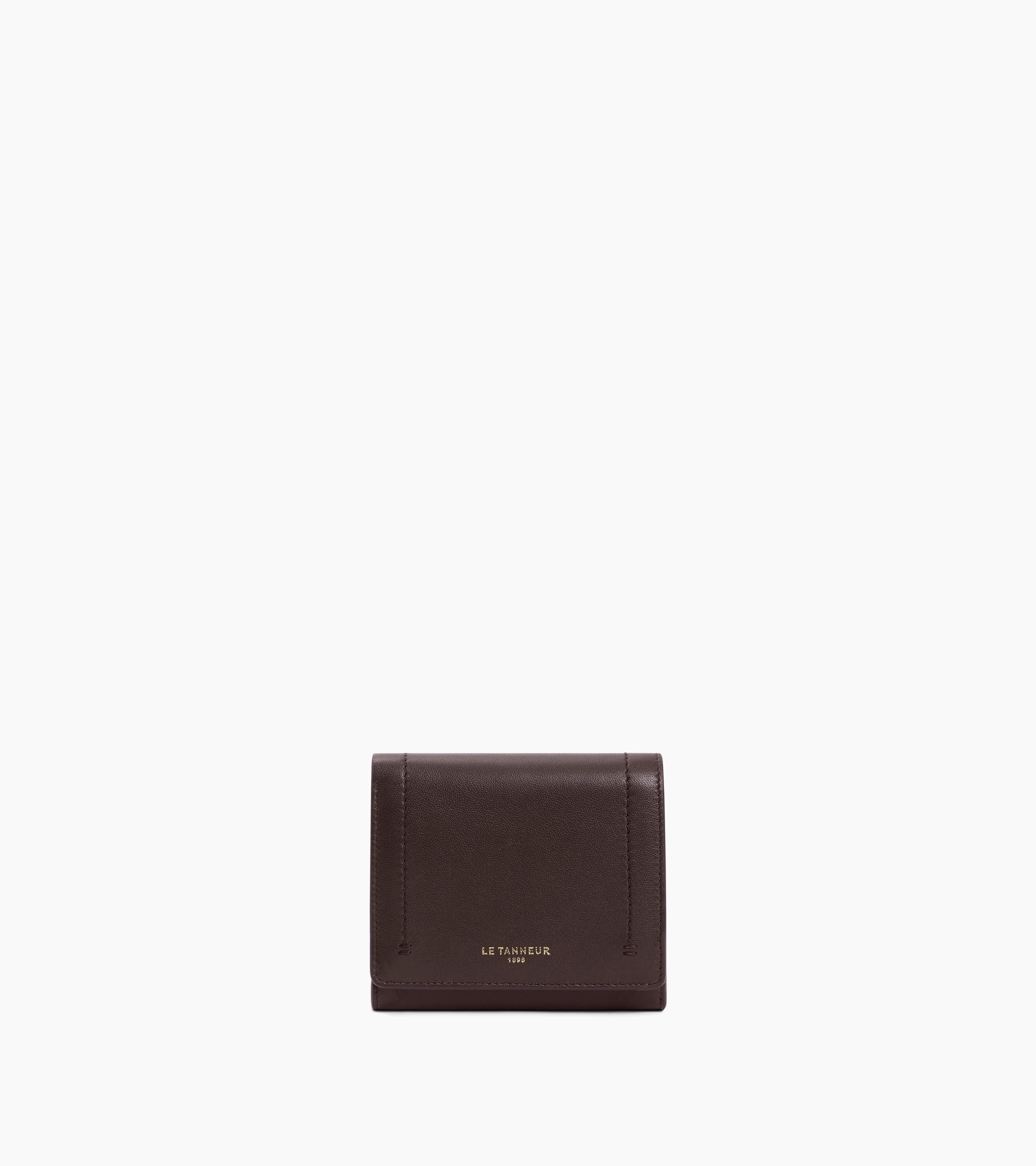 Le Tanneur Louison petit portefeuille cuir Brown Arabica