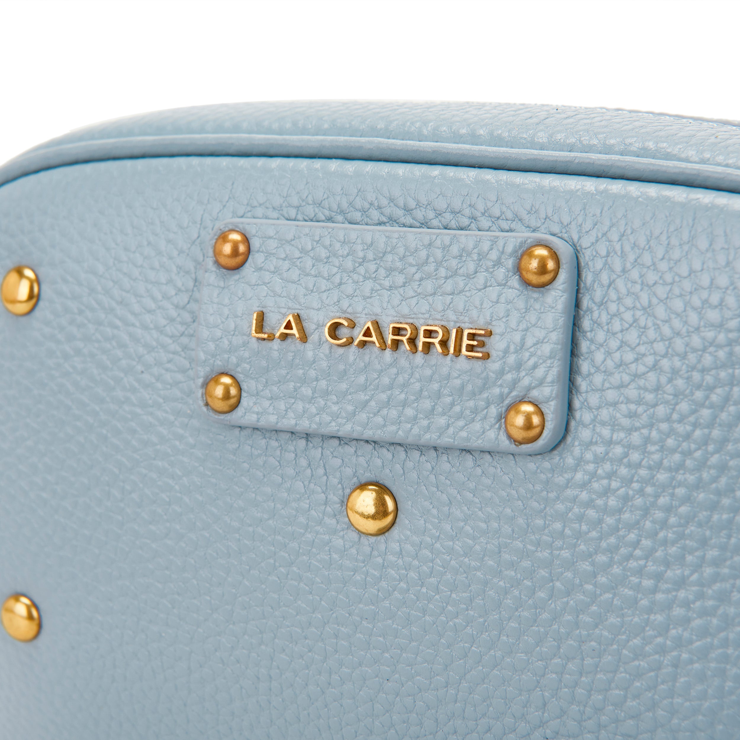 La Carrie Fourlard sac banane bleu ciel cuir