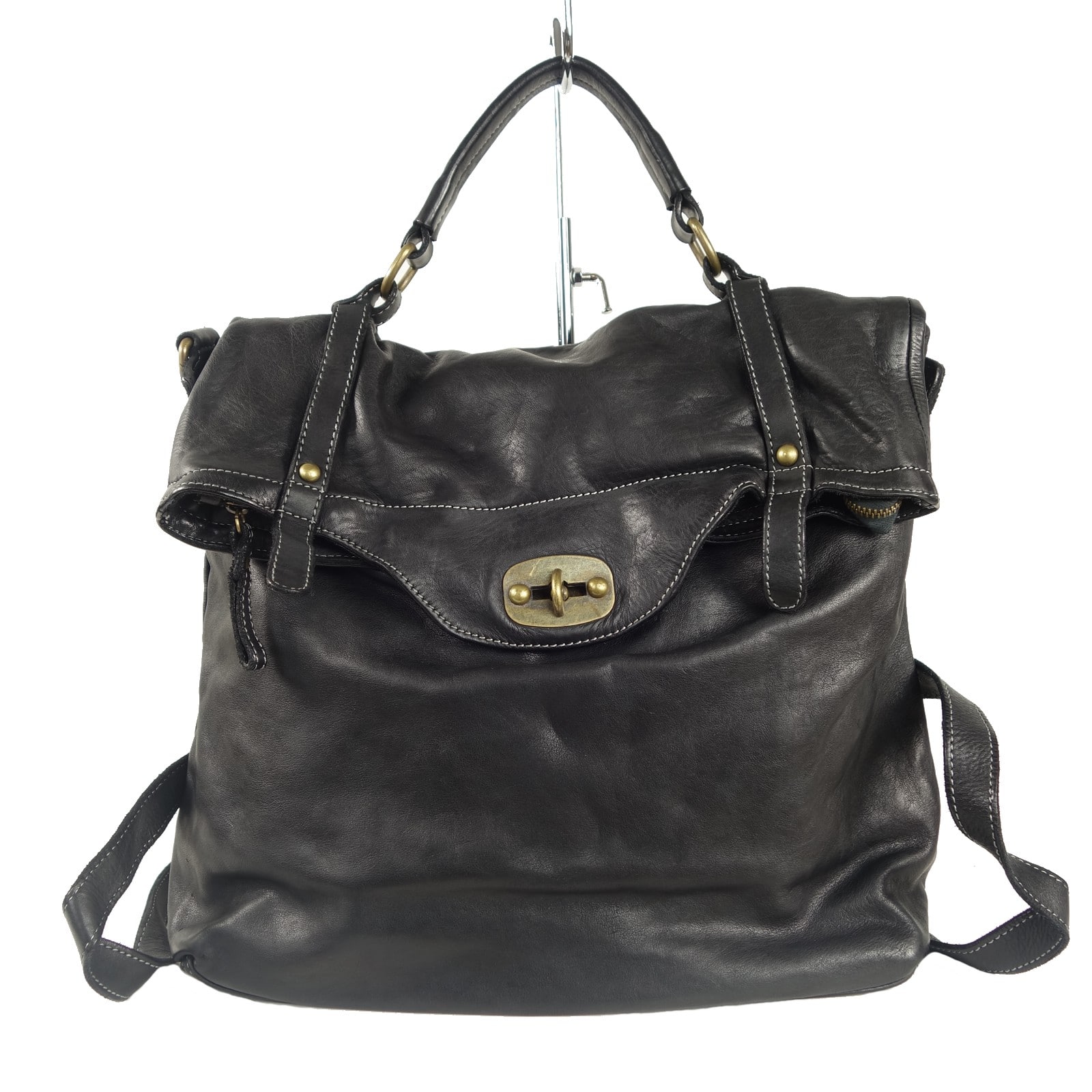 Collection Esprit Cuir Basile sac à dos cuir noir vintage