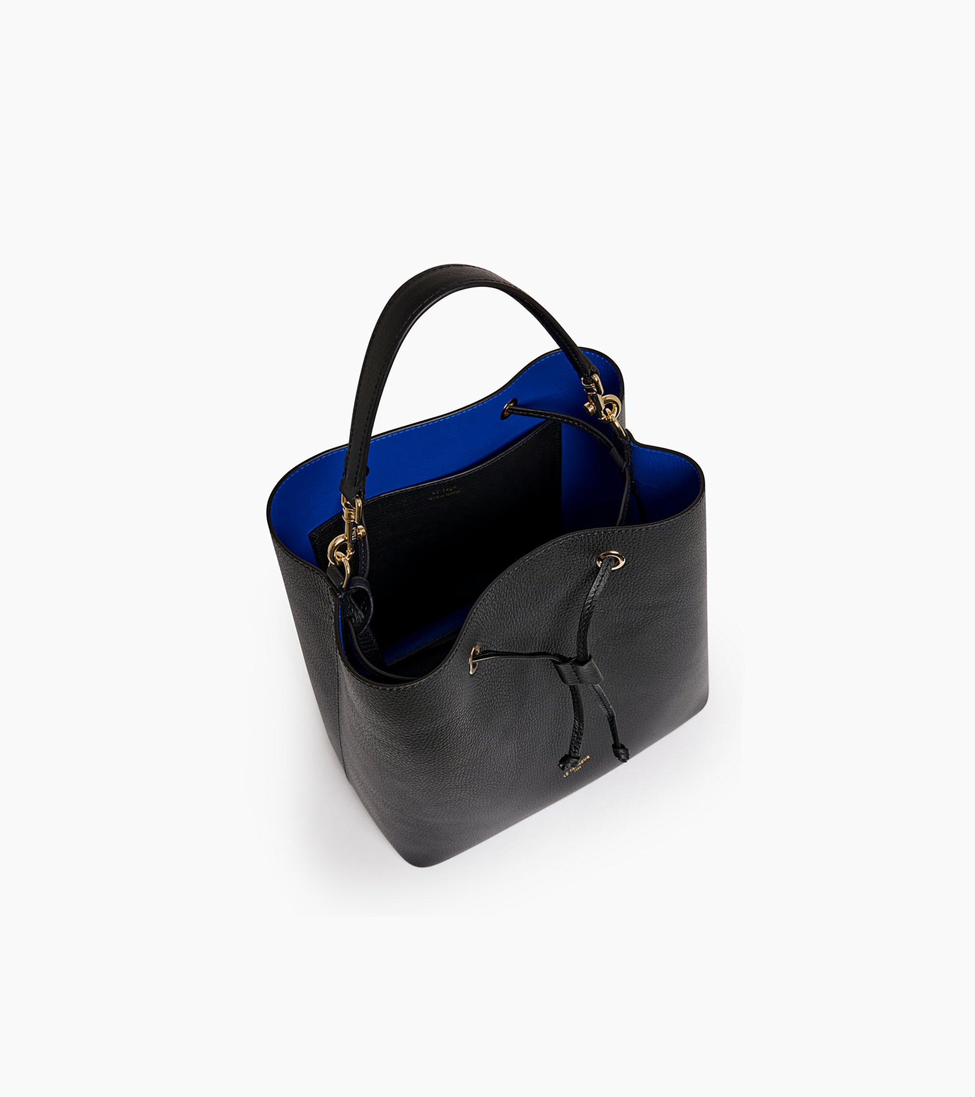 Le Tanneur Louise Grand Sac Seau Cuir Grainé Noir