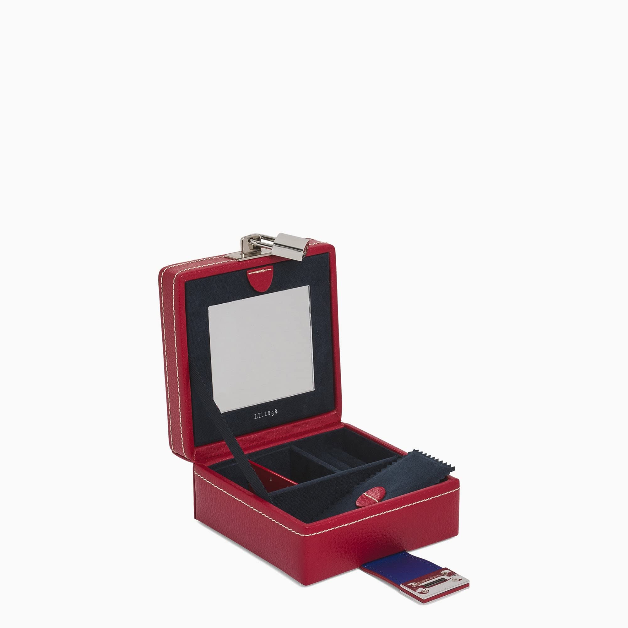 Le Tanneur boîte à bijoux cuir femme velours miroir voyage