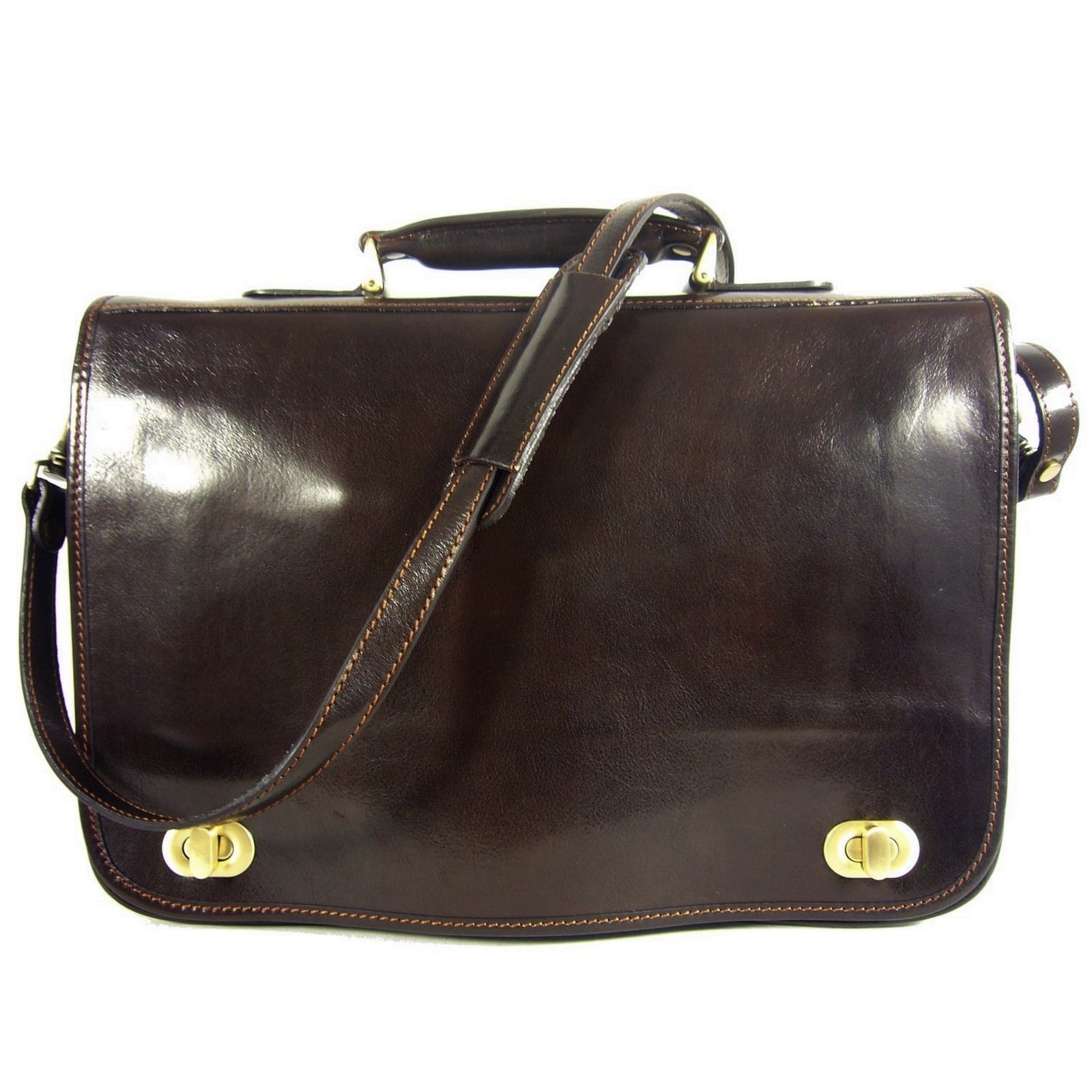 Collection Esprit Cuir Giacomo cartable cuir brun A4 15 pouces