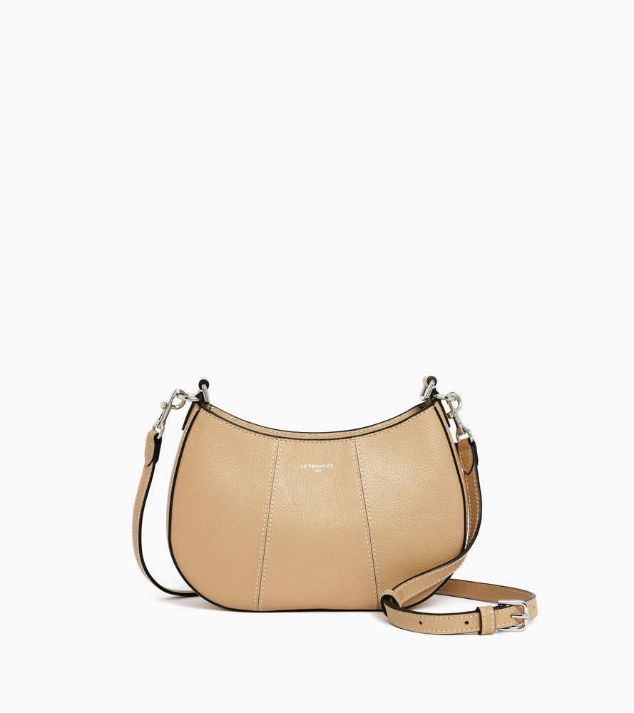 Le Tanneur Juliette petit sac demi-lune cuir Desert