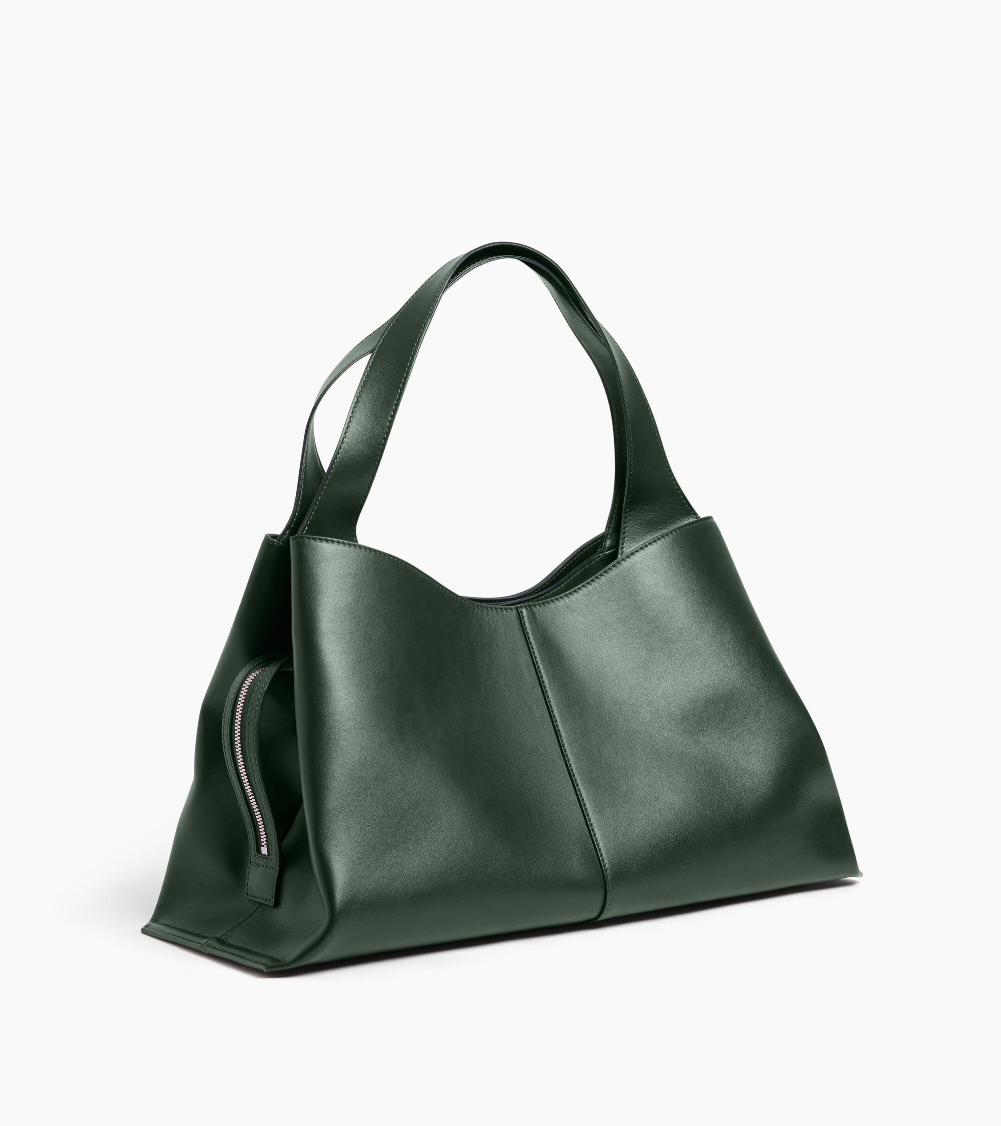Le Tanneur Félicie cabas cuir lisse grand vert malachite