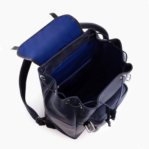 Le Tanneur Gabriel Sac à dos rabat cuir huilé 33 cm