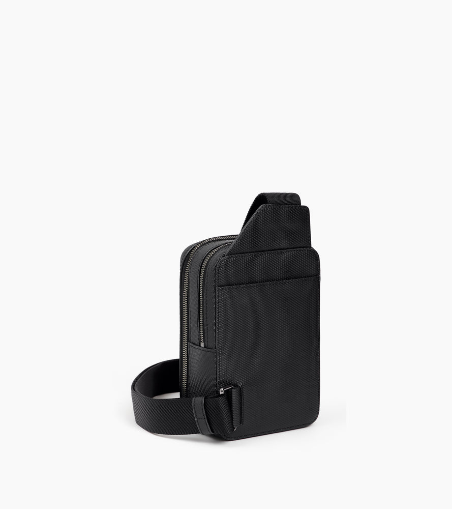 Le Tanneur Emile Sacoche sling cuir noir signature T