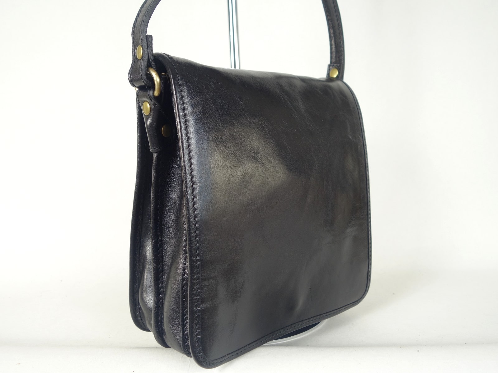 Collection Esprit Cuir MILANO sac bandoulière cuir noir homme