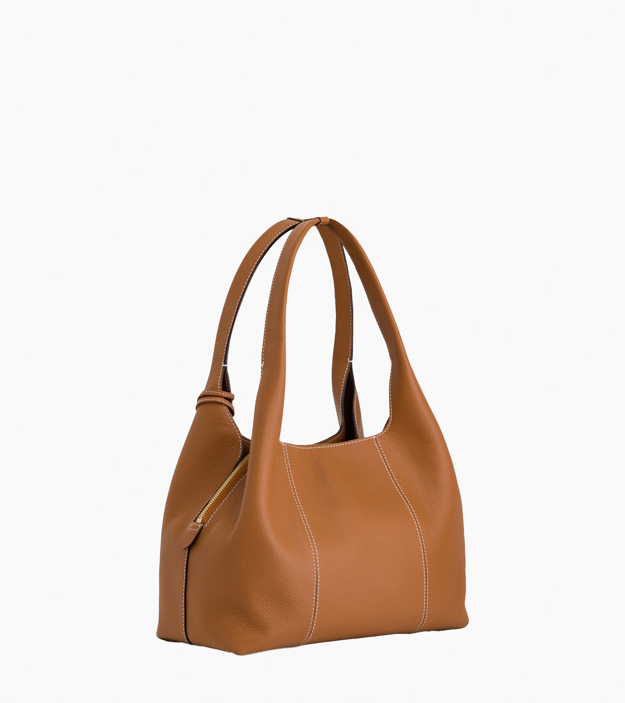 Le Tanneur Juliette sac épaule moyen cuir grainé brown tan