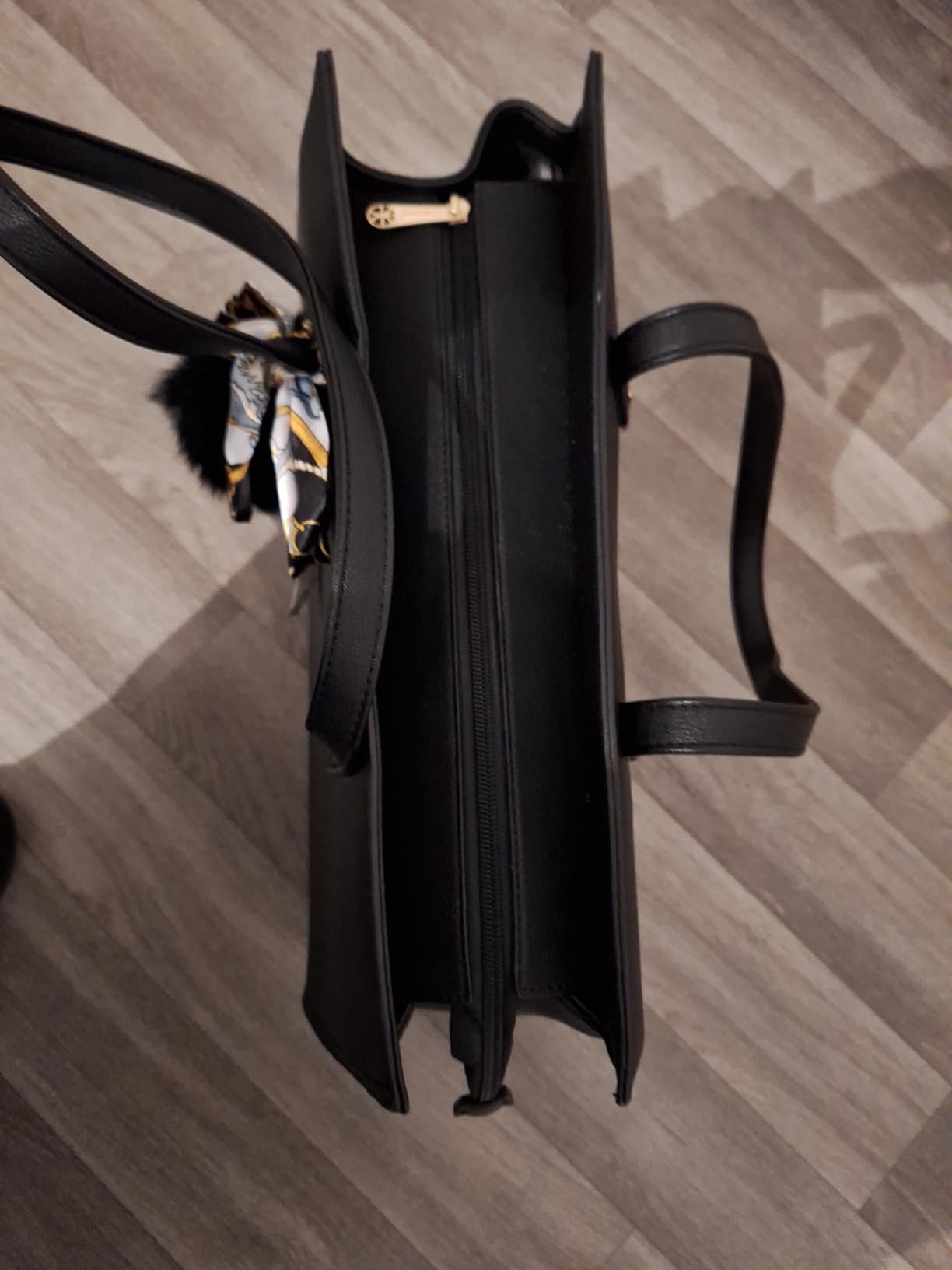 Gallantry Sacs Cabas Tote Bag A4 XL Noir Simili Cuir 38x29cm