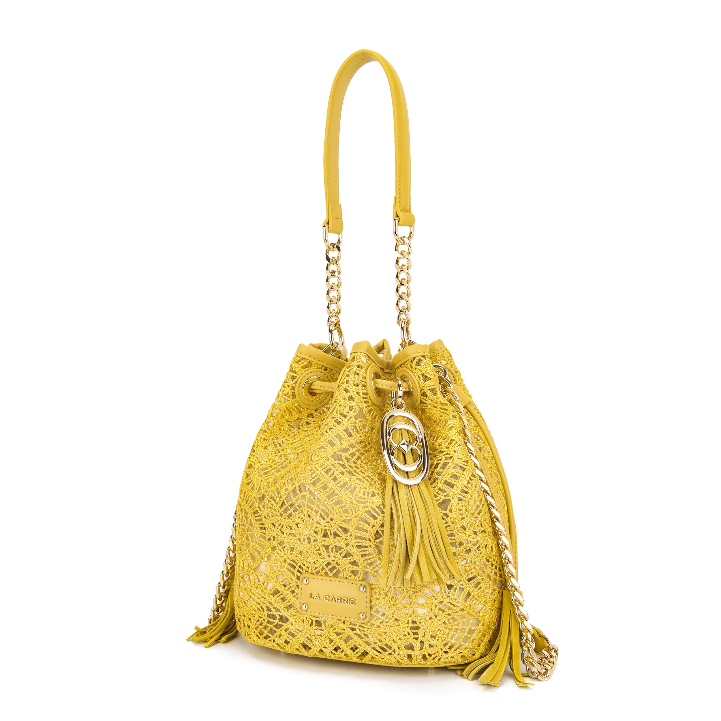 La Carrie Versailles Sac Seau Noir Brodé Tressé 24x17x26 cm