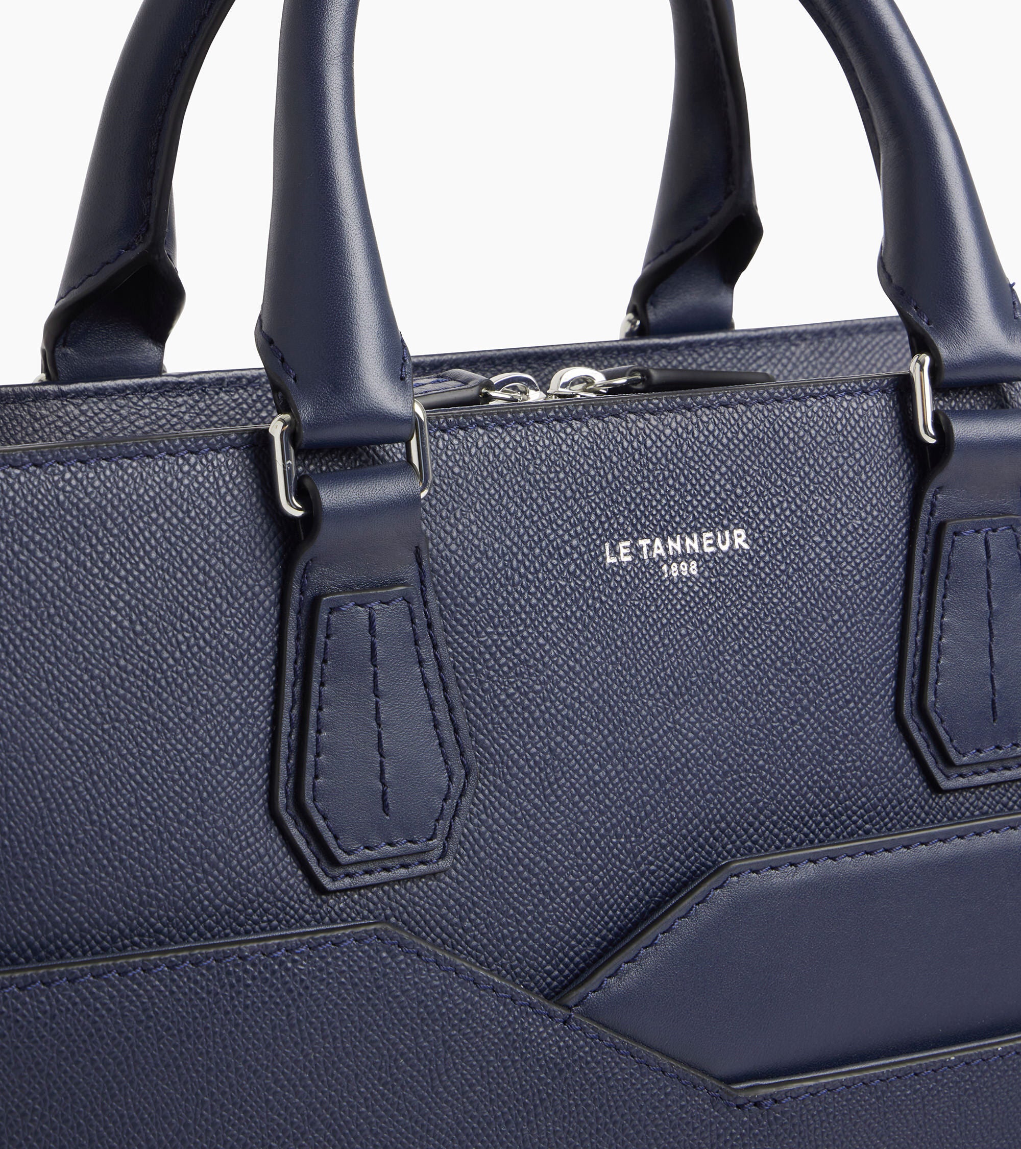 Le Tanneur Gaston porte-documents cuir bleu 15" Twilight