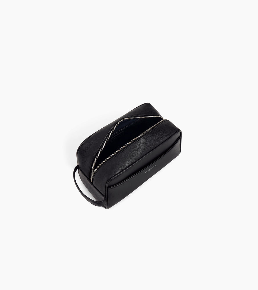 Le Tanneur trousse de toilette cuir grainé noir Black