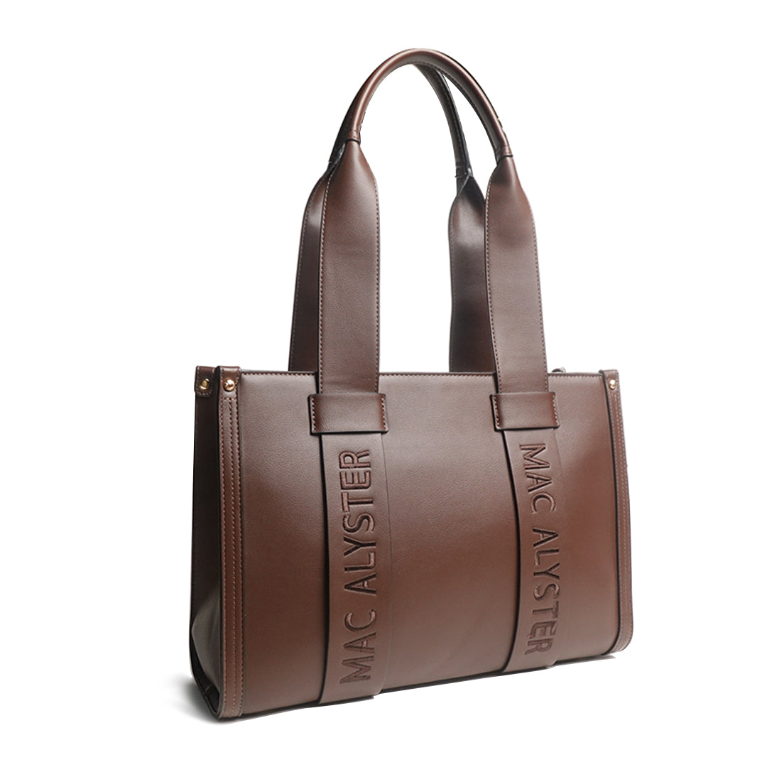 Mac Alyster Basic Clover sac shopping marron chocolat A4