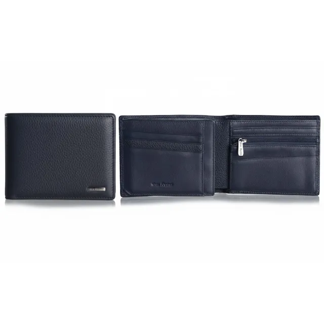 Mac Alyster Premium portefeuille italien homme marine 2 volets