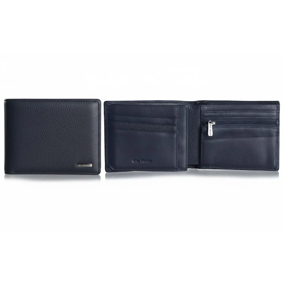 Mac Alyster Premium portefeuille italien homme marine 2 volets