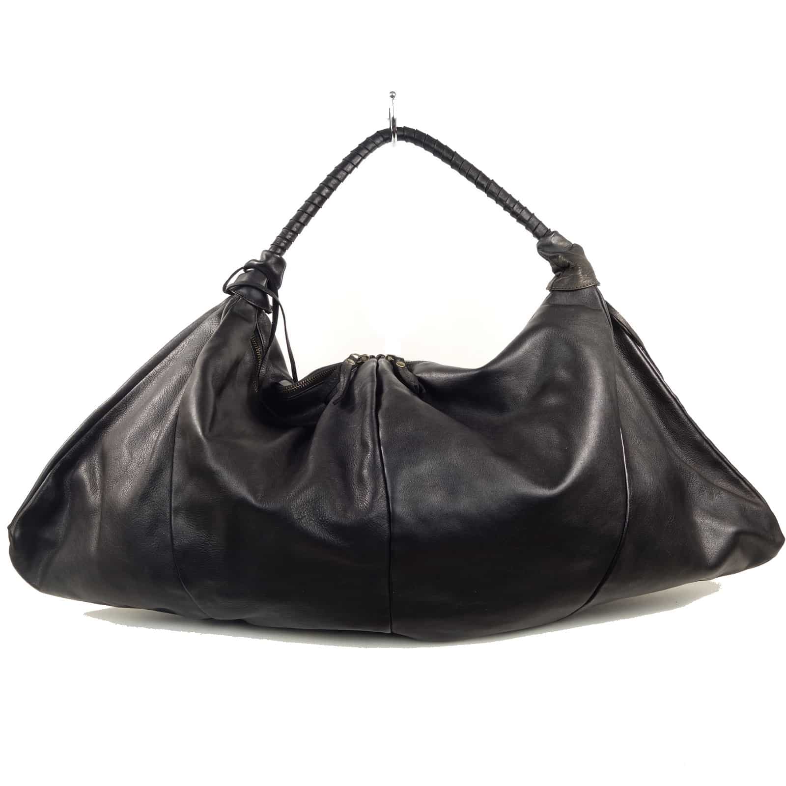 Collection Esprit Cuir Nadia grand sac cuir noir