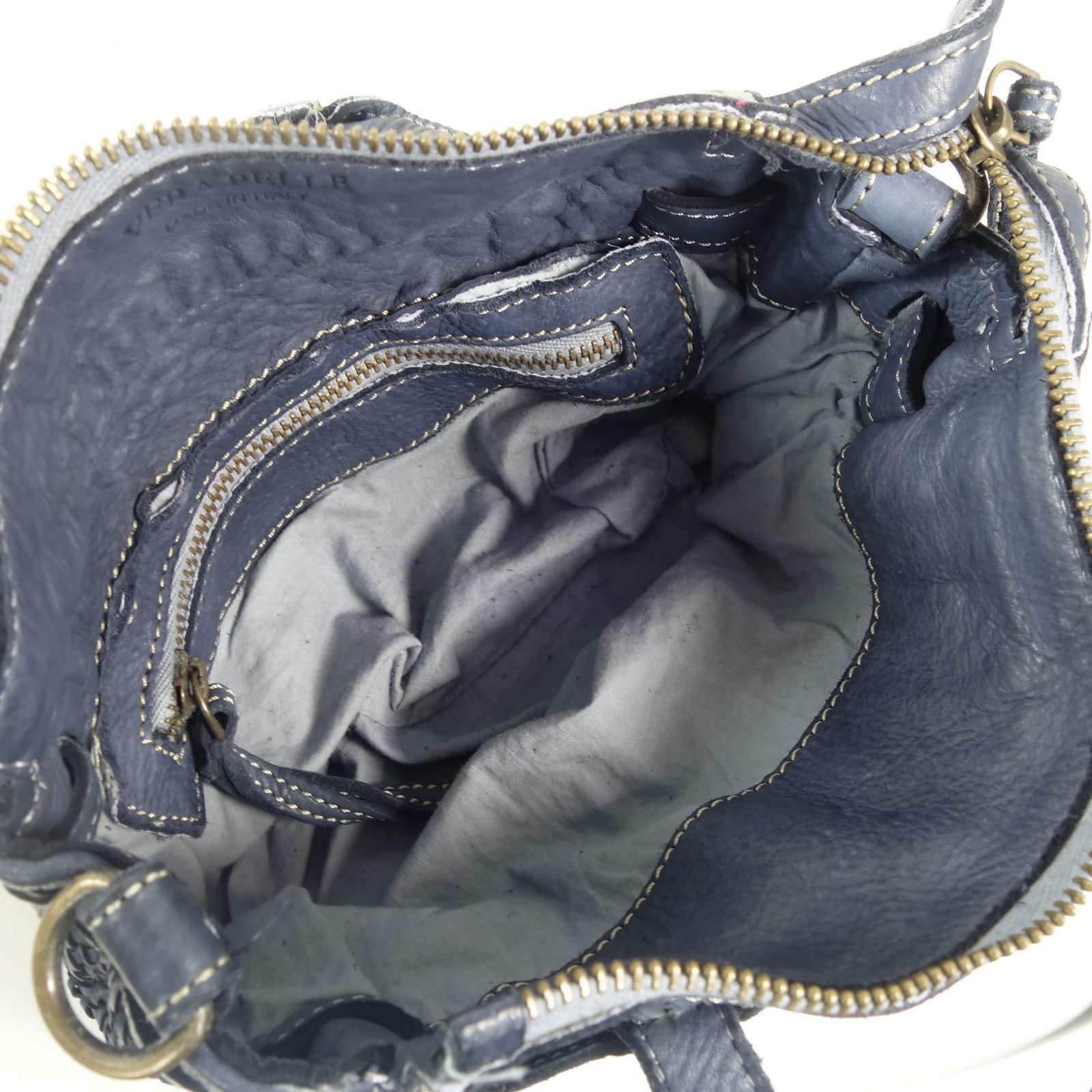 Collection Esprit Cuir TEA mini sac cuir bleu jean