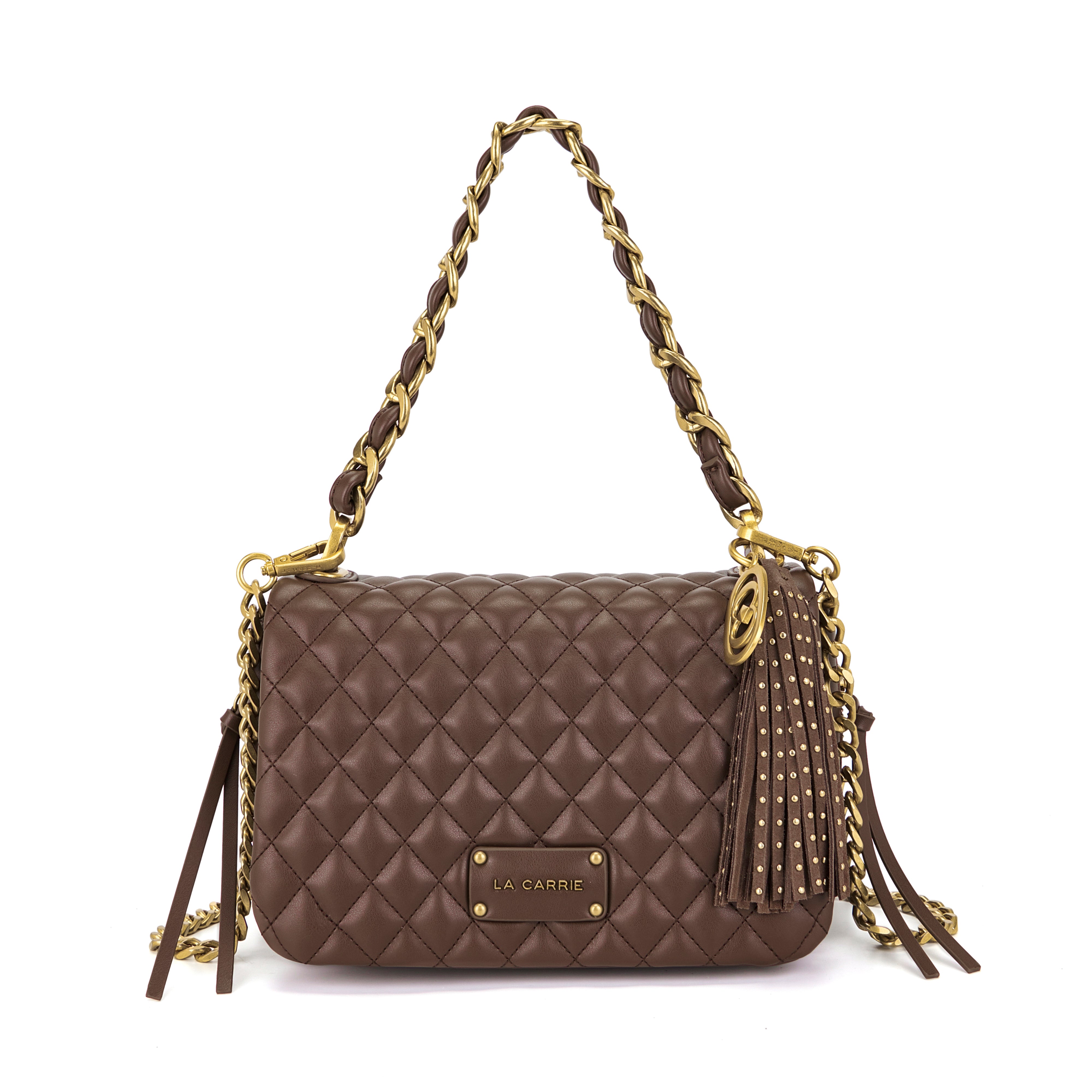 La Carrie Bag Touchy Isabel sac épaule marron 32x19cm