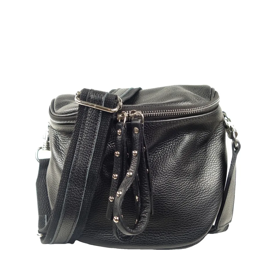 Collection Esprit Cuir Erika mini besace cuir noir femme