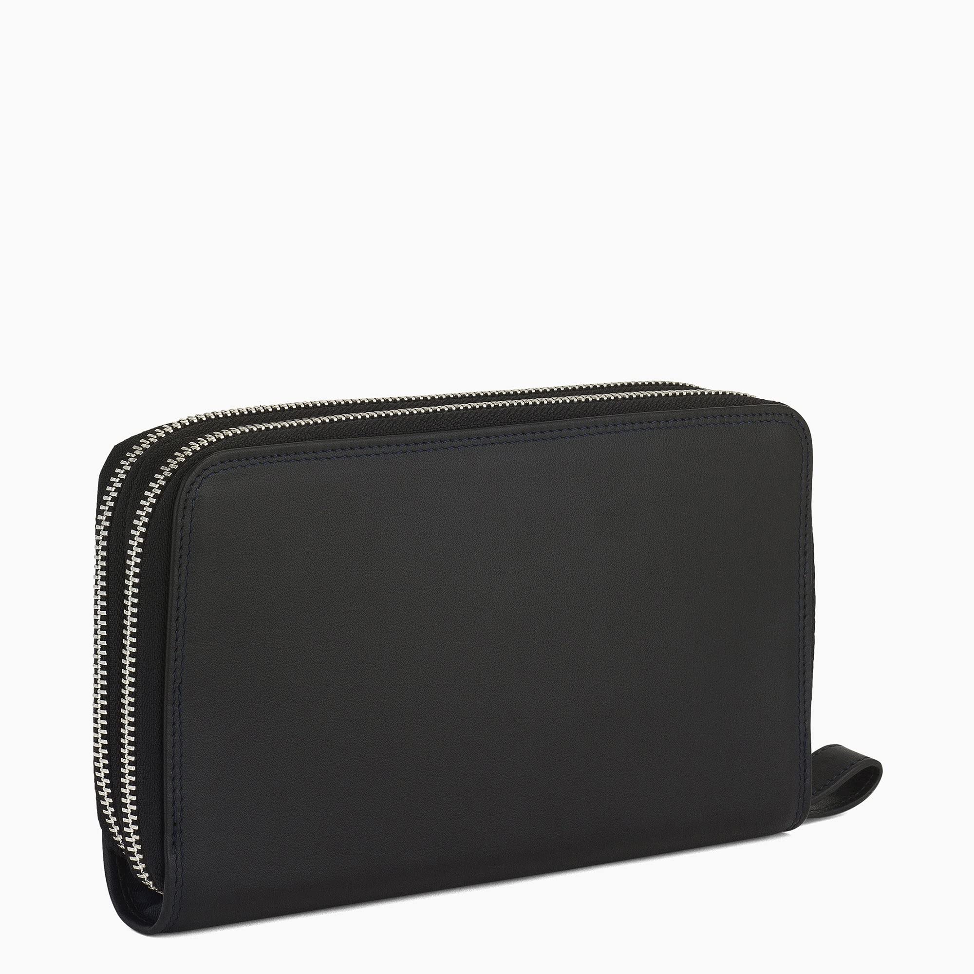 Le Tanneur Compagnon zippé portefeuille cuir lisse homme 21 cm