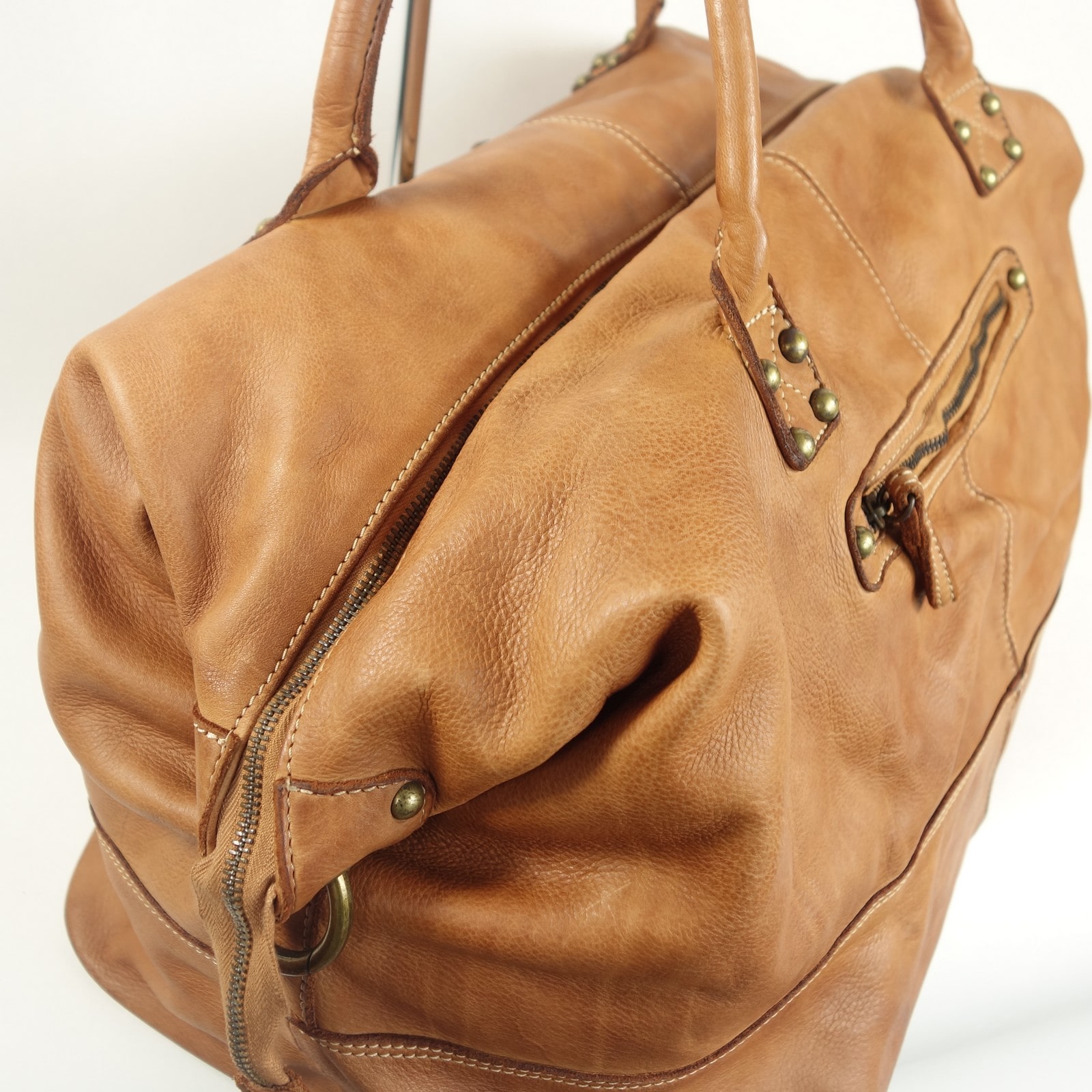 Collection Esprit Cuir LORENZO sac voyage cuir naturel