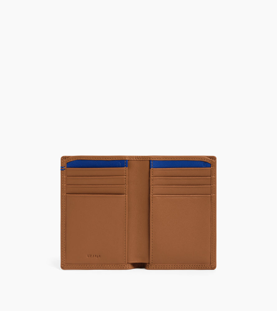 Le Tanneur Martin porte-cartes cuir lisse camel RFID