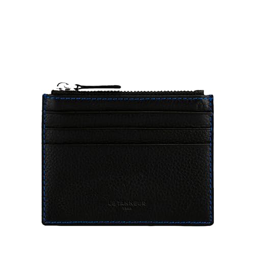 Le Tanneur Charles Porte Cartes Cuir Bleu Foncé Anti-RFID