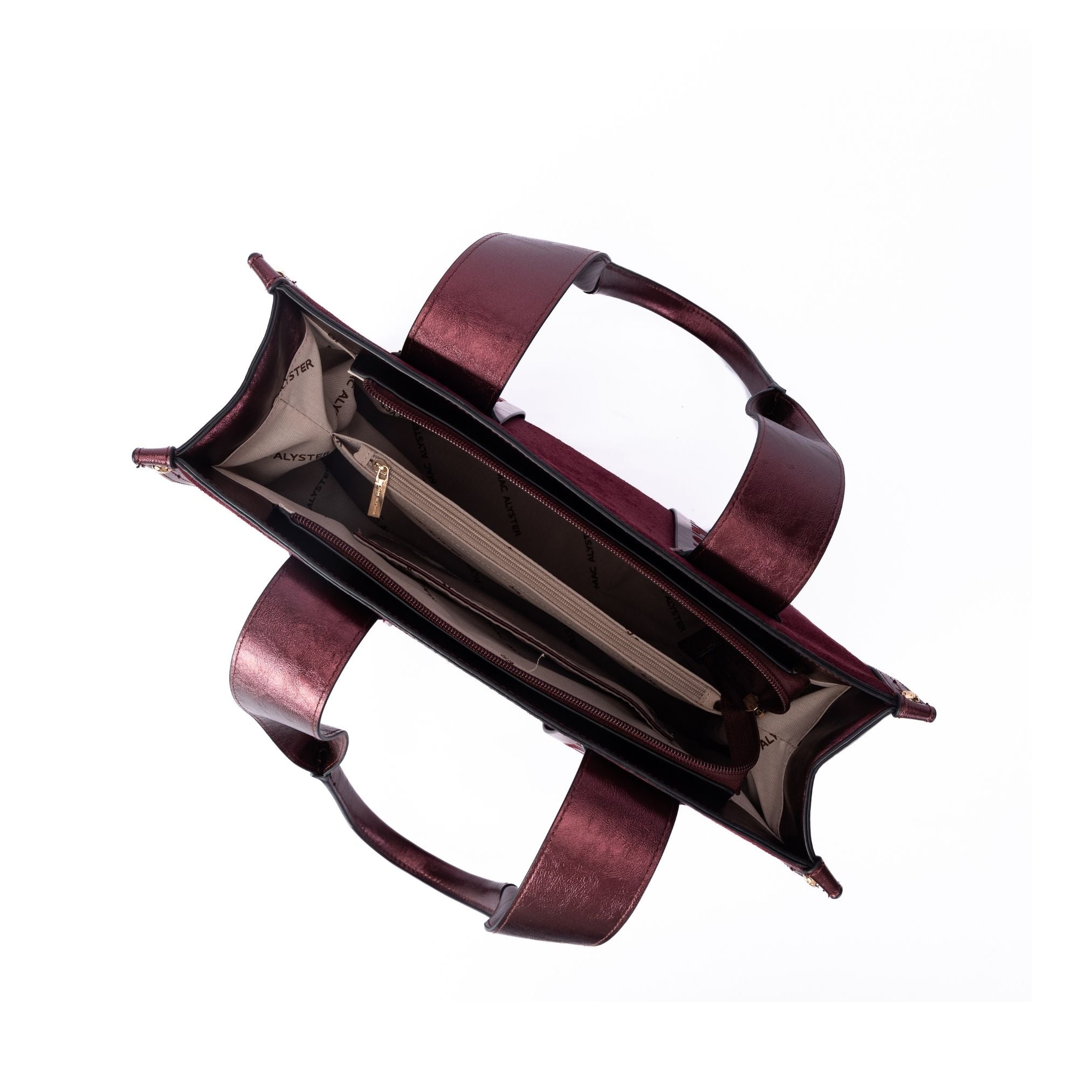 MAC ALYSTER CAPSULE Clover Daim cabas bordeaux 37 cm