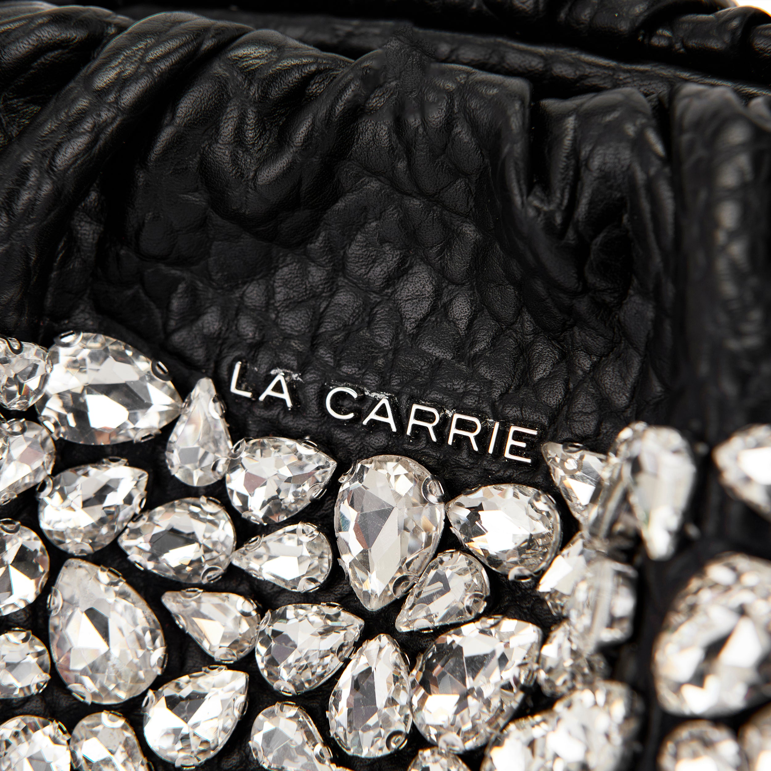 La Carrie Capsule sac épaule noir 23x8x15 cm cristaux