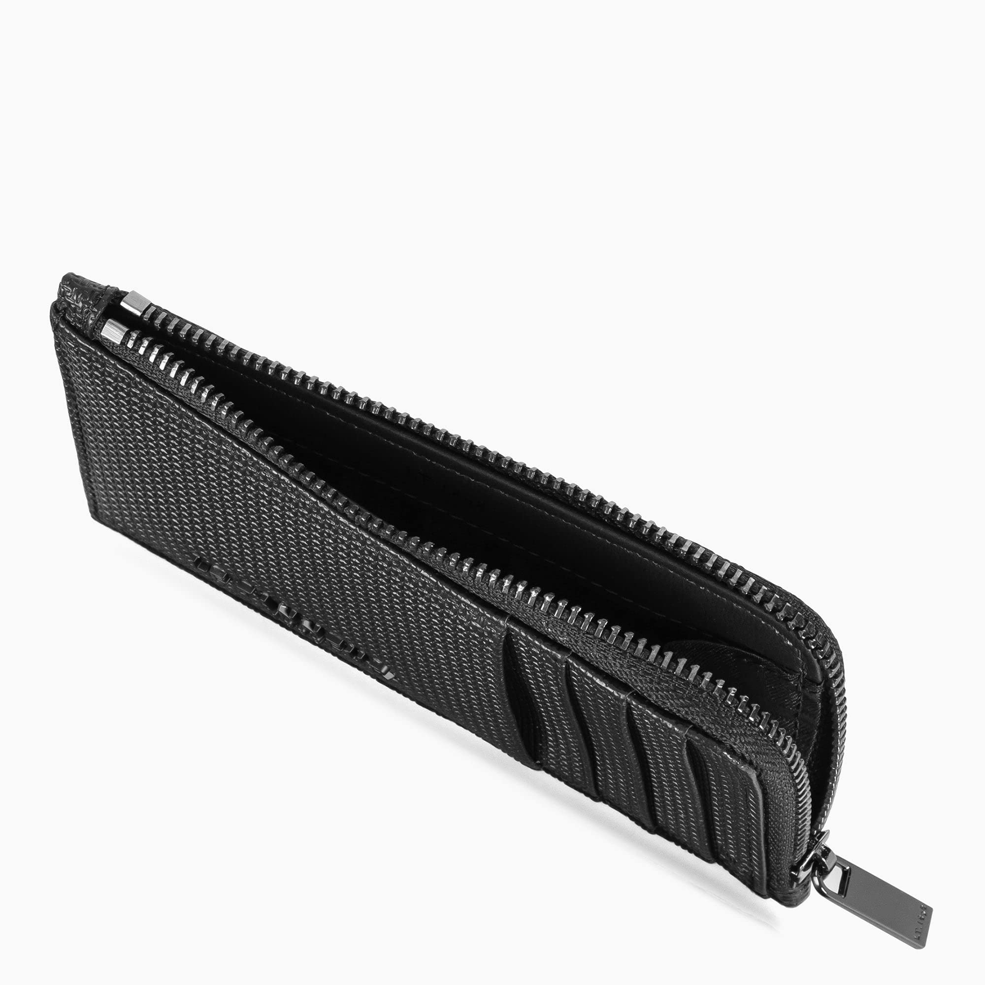 Le Tanneur Emile porte-cartes cuir signature T zippé homme