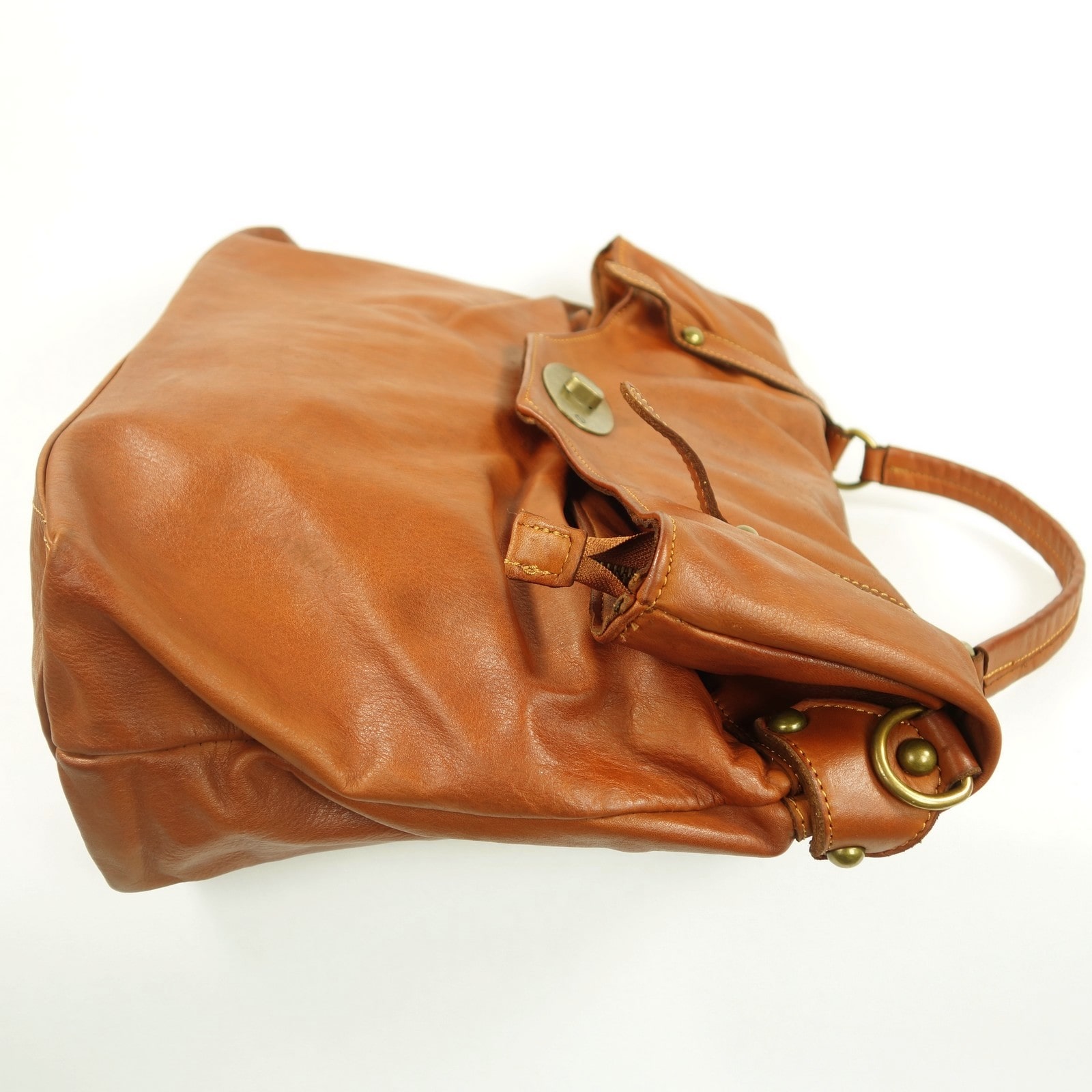 Collection Esprit Cuir BASTIEN grand sac à main XL marron cuir